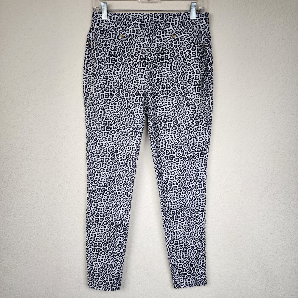 Michael Kors Grey Leopard Cheetah Print Skinny Pants